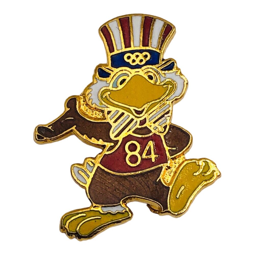 Olympic Memorabilia LA 1984 Sam The Eagle Americana Vintage Hat Lapel Pin